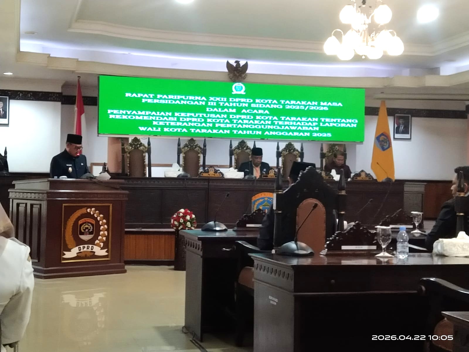 Penyampaian Keputusan DPRD Kota Tarakan Tentang Rekomendasi DPRD Kota Tarakan Terhadap LKPJ Wali Kota Tarakan Tahun 2025